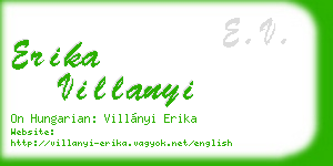 erika villanyi business card